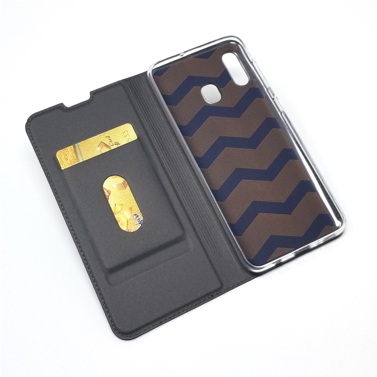 Magnetic Adsorption Leather Card Slot Case for Samsung Galaxy A30 / A20 - Black-8