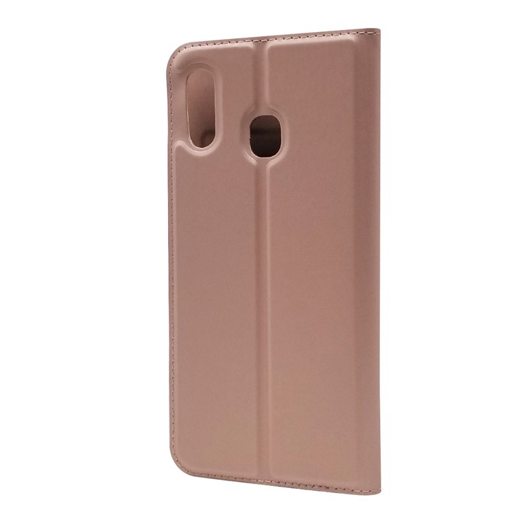 Magnetic Adsorption Leather Card Slot Case for Samsung Galaxy A30 / A20 - Rose Gold-4