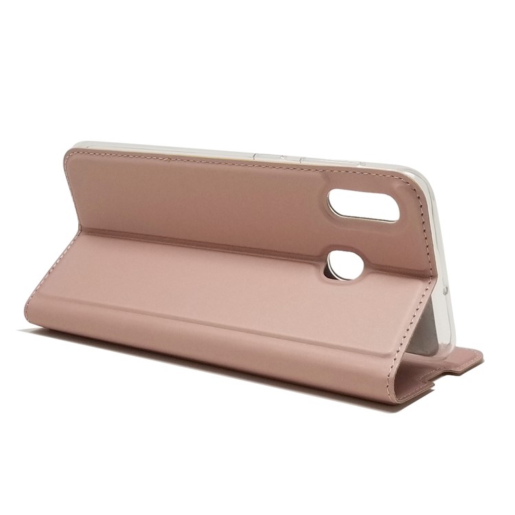 Magnetic Adsorption Leather Card Slot Case for Samsung Galaxy A30 / A20 - Rose Gold-5