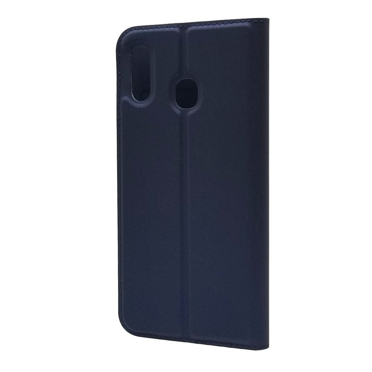 Magnetic Adsorption Leather Card Slot Case for Samsung Galaxy A30 / A20 - Blue-4
