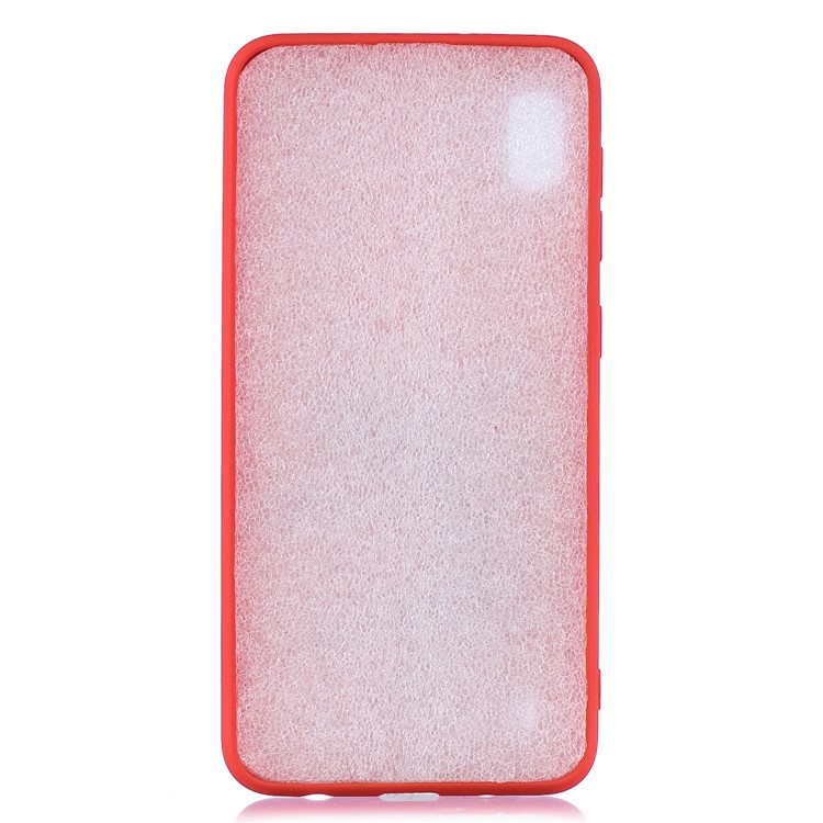 Pattern Printing Soft TPU Gel Protective Case with Silicone Strap for Samsung Galaxy A10 - Red-4