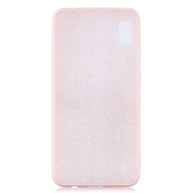 Pattern Printing Soft TPU Gel Protective Case with Silicone Strap for Samsung Galaxy A10 - Light Pink-4