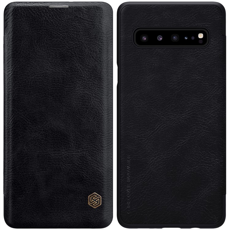 

NILLKIN Qin Series Leather Card Holder Case for Samsung Galaxy S10 5G - Black, Galaxy S10 5G