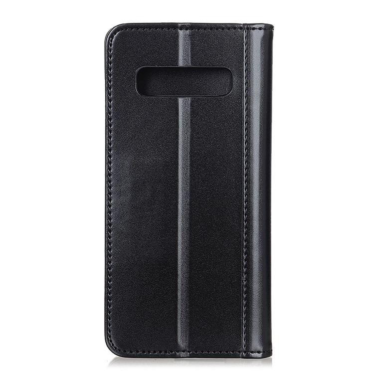 Auto-absorbed Split Leather Wallet Case for Samsung Galaxy S10 5G - Black-2