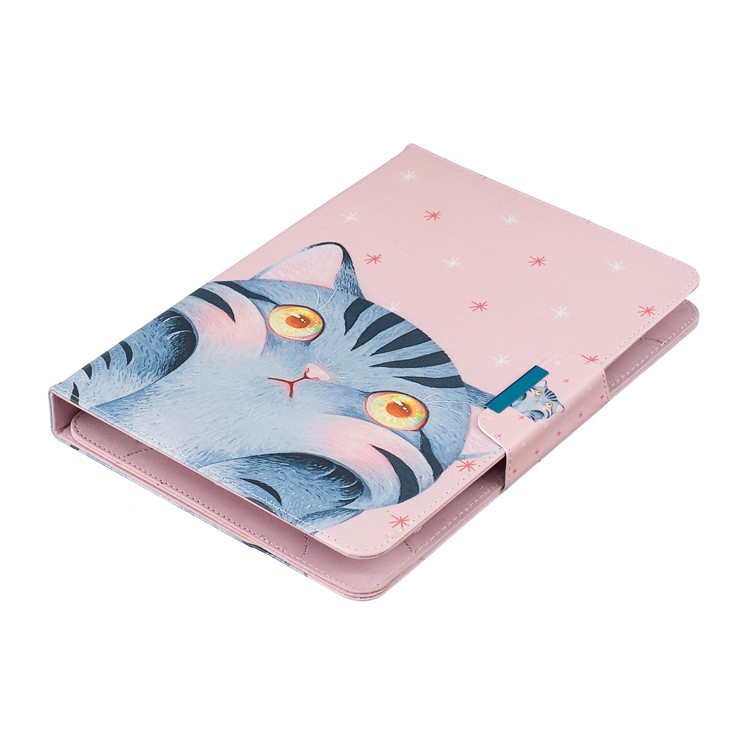 Universal Patterned 8-inch PU Leather Tablet Protective Case for Huawei MediaPad T3 8.0 / Samsung Galaxy Tab A 8.0 etc - Touching Face Cat-6