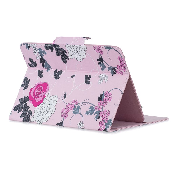 Universal Patterned 7-inch PU Leather Wallet Stand Tablet Case for Samsung Galaxy Tab A 7.0 / Huawei MediaPad M2 7.0 etc - Flowers-4