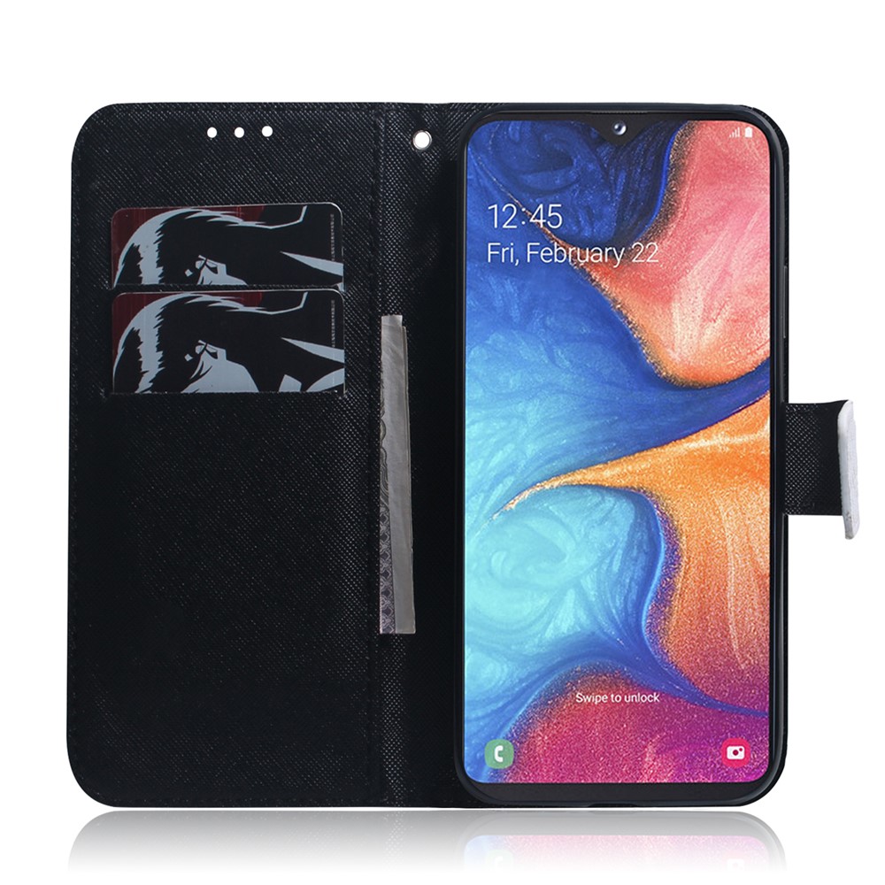 Pattern Printing Leather Wallet Case for Samsung Galaxy A20e - Do not Touch My Phone-8