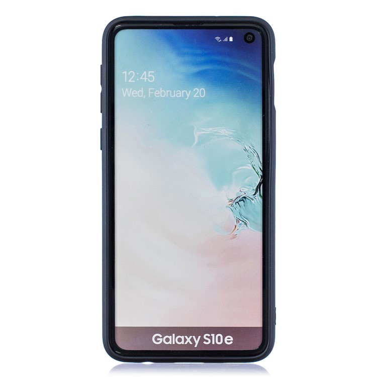 Pattern Printing TPU Gel Protective Case with Silicone Strap for Samsung Galaxy S10e - Black-4