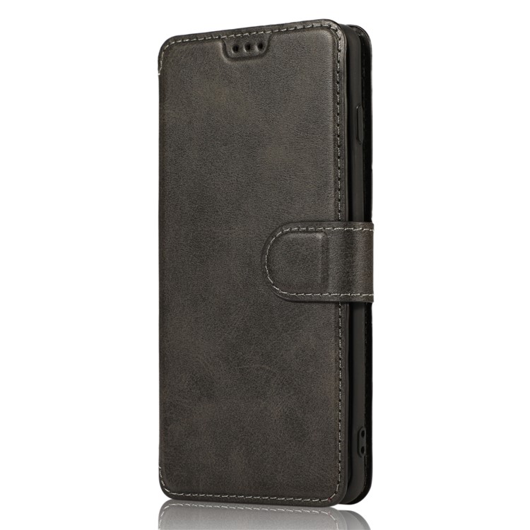 PU Leather + TPU Stand Wallet Protective Phone Case for Samsung Galaxy S10 - Black-3