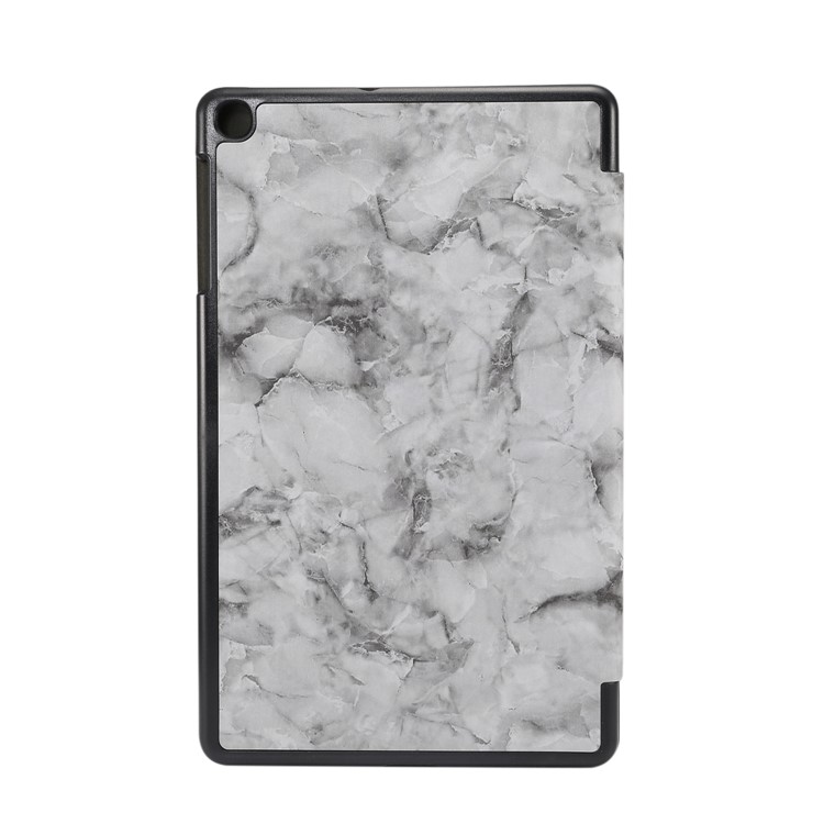 Textura De Mármore Dobrável Em Três Partes PU Couro Suporte Tablet Capa Para Galaxy Tab A 10.1 (2019) SM-T515 / SM-T510 - Cinzento-3