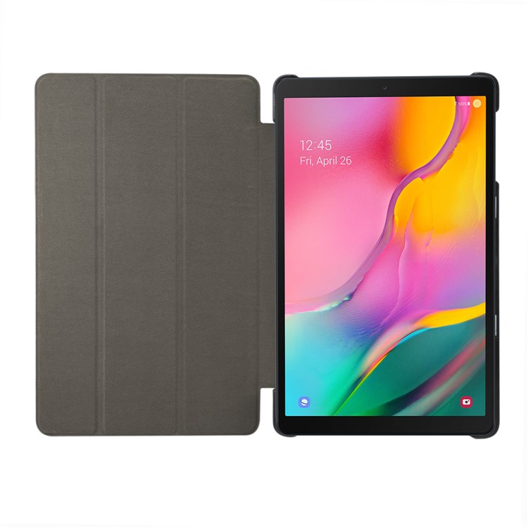 Texture en Marbre Tri-fold PU le Cuir Stand Comprimé Couverture Pour Galaxy Tab A 10.1 (2019) SM-T515 / SM-T510 - Gris