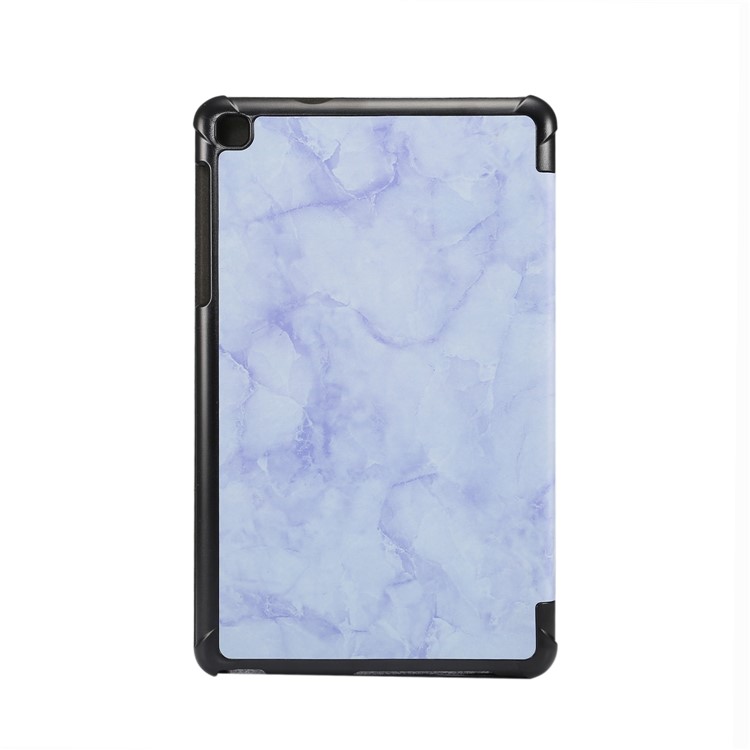 Marble Texture Tri-fold PU Leather + PC Stand Tablet Case for Samsung Galaxy Tab A 8 (2019) / Tab A with S Pen P200 P205 - Purple-3