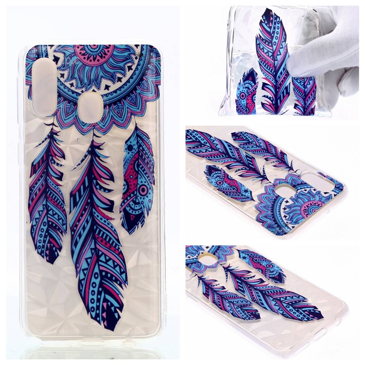 

Embossed Pattern 3D Diamond Texture Soft TPU Cover for Samsung Galaxy A30 / A20 - Dream Catcher, Galaxy A30