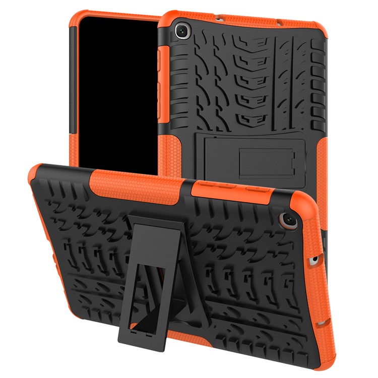 Anti-slip PC + TPU Hybrid Case with Kickstand for Samsung Galaxy Tab A 8 (2019) SM-P200 / SM-P205 - Orange-1
