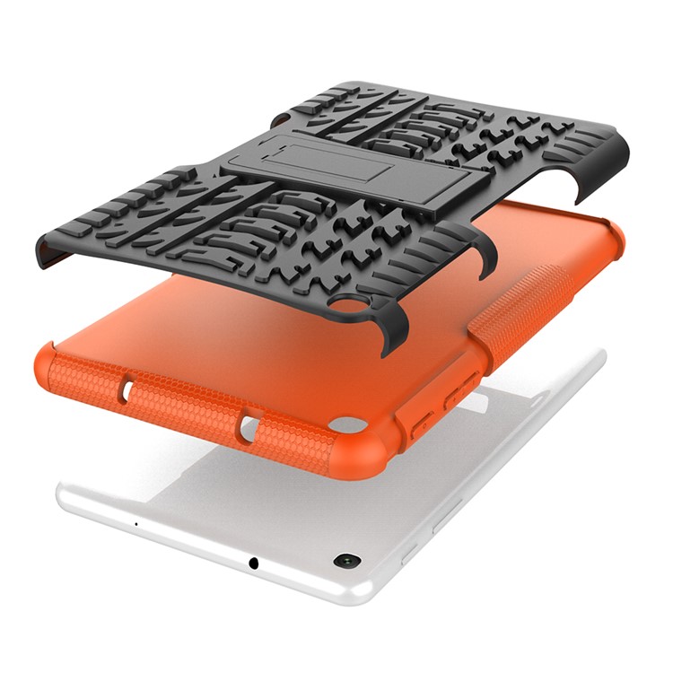 Anti-slip PC + TPU Hybrid Case with Kickstand for Samsung Galaxy Tab A 8 (2019) SM-P200 / SM-P205 - Orange-5