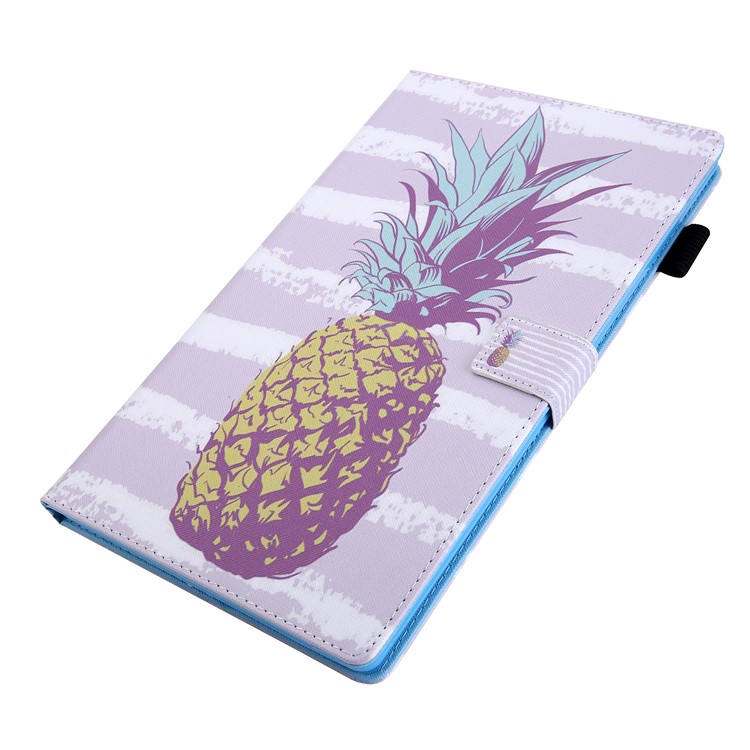 Pattern Printing Stand Leather Tablet Cover for Samsung Galaxy Tab S5e SM-T720 / SM-T725 - Pineapple-2