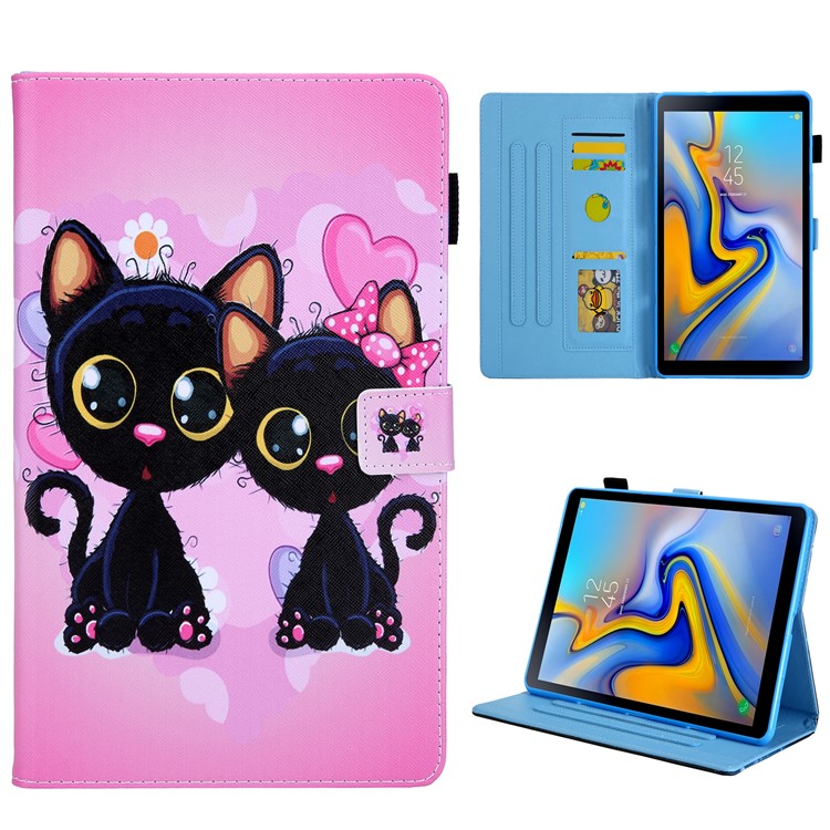 Pattern Printing Stand Leather Tablet Protective Case for Samsung Galaxy Tab S5e SM-T720 / SM-T725 - Cats-1