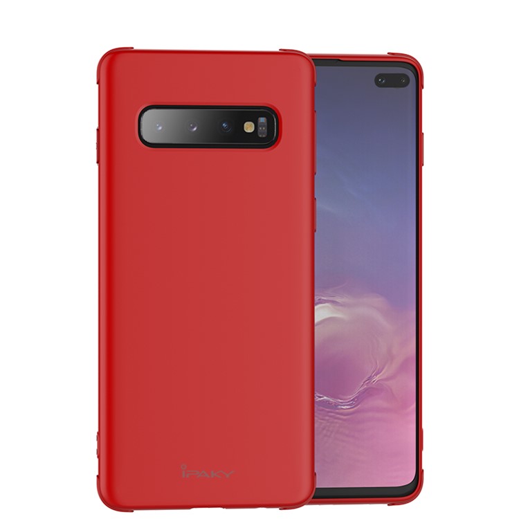 

Серия IPAKY Galaxy Для Samsung Galaxy S10 Плюс Супер Тонкий Чехол Для Телефона ТПУ - Красный, Galaxy S10 Plus