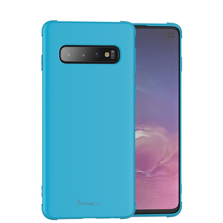 

Серия IPAKY Galaxy Для Samsung Galaxy S10 Прорезиненная Крышка Телефона ТПУ - Синий, Galaxy S10