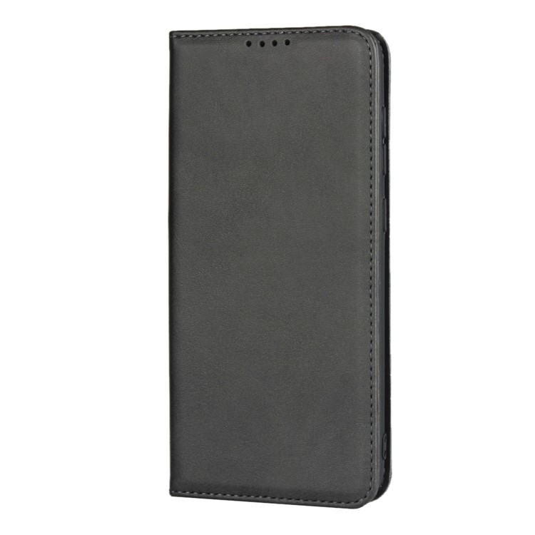 Auto-absorbed Leather Wallet Stand Cover for Samsung Galaxy A70 - Black-2