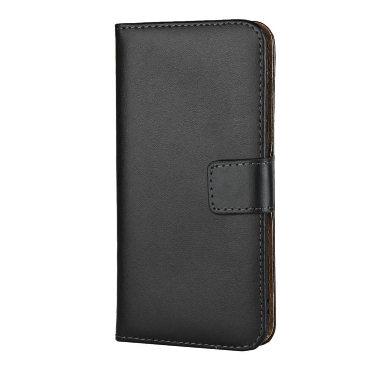 Genuine Leather Wallet Phone Cover wth Stand for Samsung Galaxy A40 - Black-3