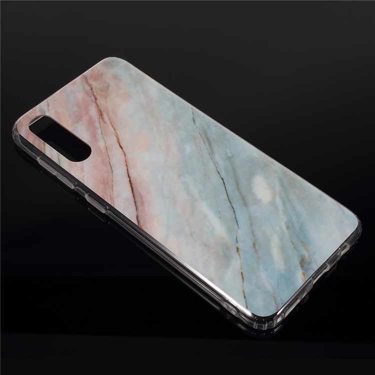 Caso De Mármore Padrão IMD TPU Para Samsung Galaxy A50 - Estilo E-2