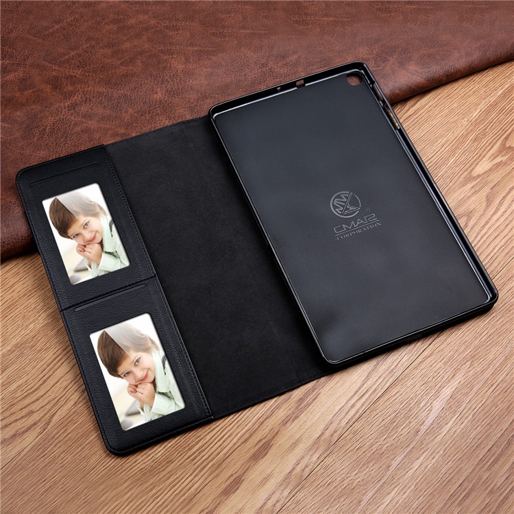 CMAI2 Card Slots Stand Tablet Leather Case with Stylus Pen Holder for Samsung Galaxy Tab A 10.1 (2019) SM-T515 / SM-T510 - Black-14