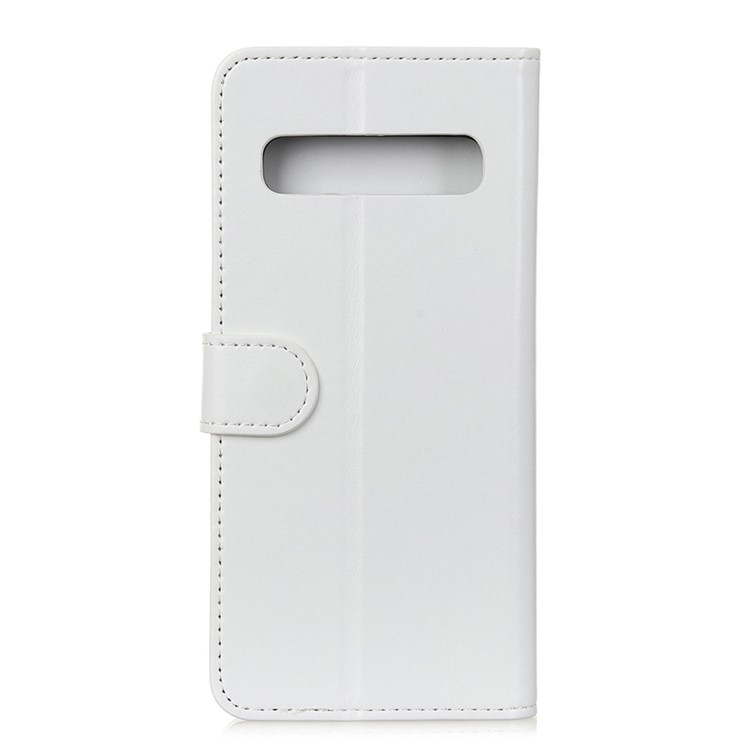 Crazy Horse Texture Wallet Leather Stand Cover Case for Samsung Galaxy S10 Plus - White-6