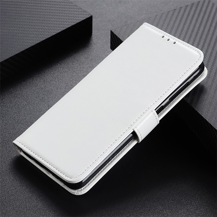 Crazy Horse Texture Wallet Leather Stand Cover Case for Samsung Galaxy S10 Plus - White-8