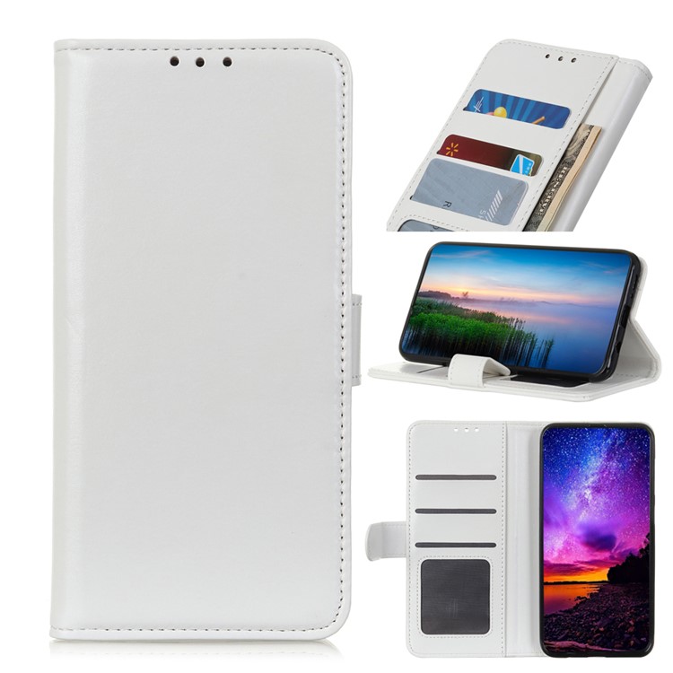 Crazy Horse Texture Wallet Leather Stand Cover Case for Samsung Galaxy S10 5G - White-1