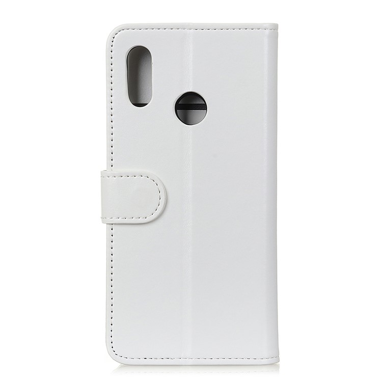 Crazy Horse Leather Phone Wallet Case for Samsung Galaxy M20 - White-6