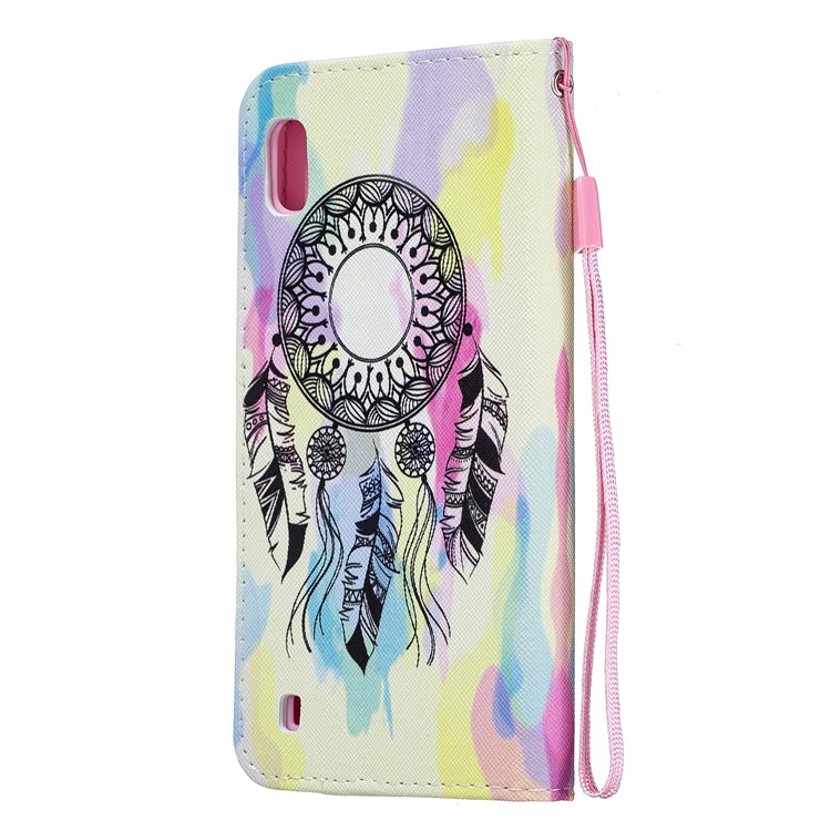 Pattern Printing Leather Wallet Case for Samsung Galaxy A50 - Dream Catcher-3