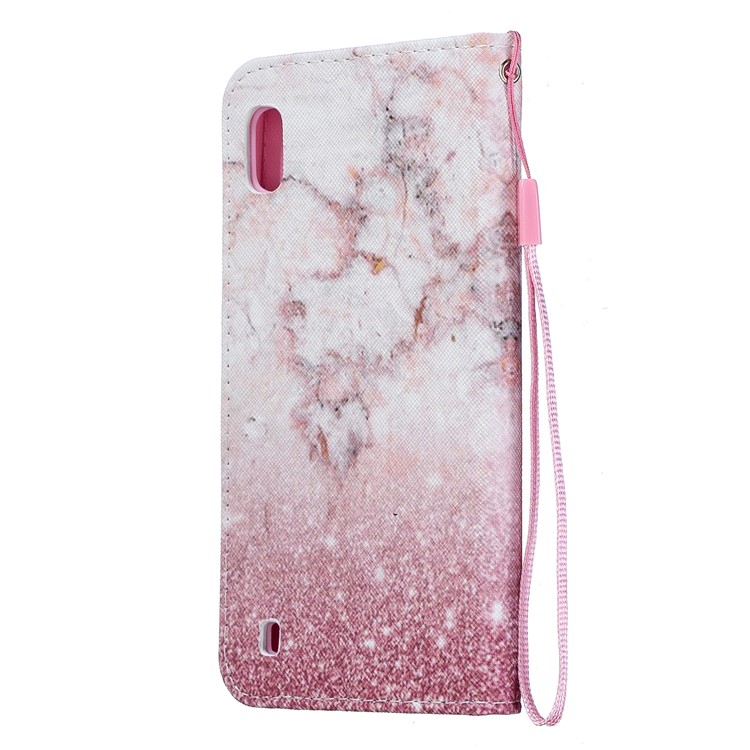Pattern Printing Leather Wallet Case for Samsung Galaxy A10 - Colorized Pattern-3
