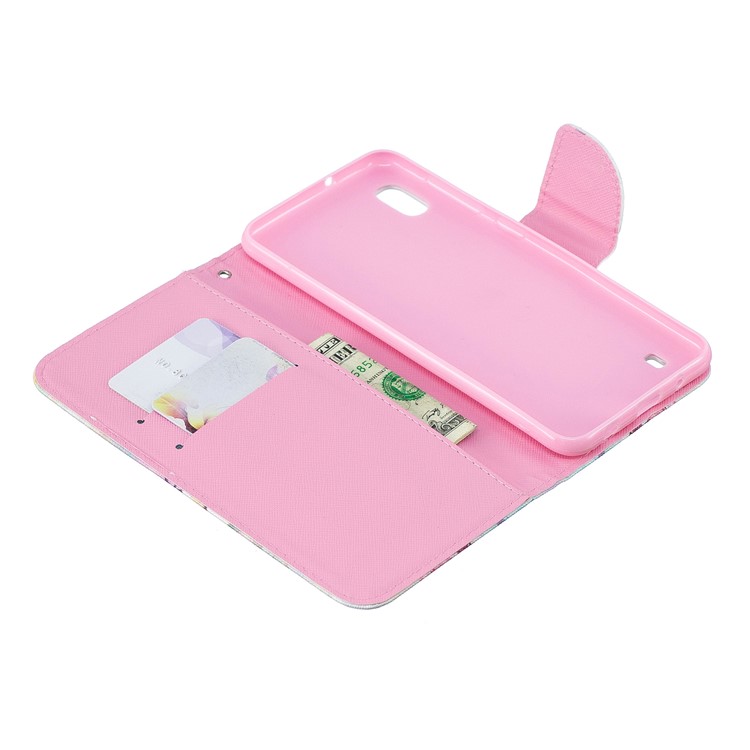 Pattern Printing Leather Wallet Case for Samsung Galaxy A10 - Colorized Pattern-4