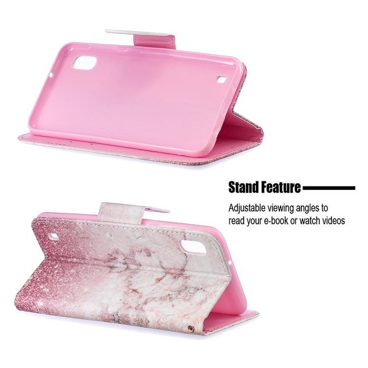 Pattern Printing Leather Wallet Case for Samsung Galaxy A10 - Colorized Pattern-5