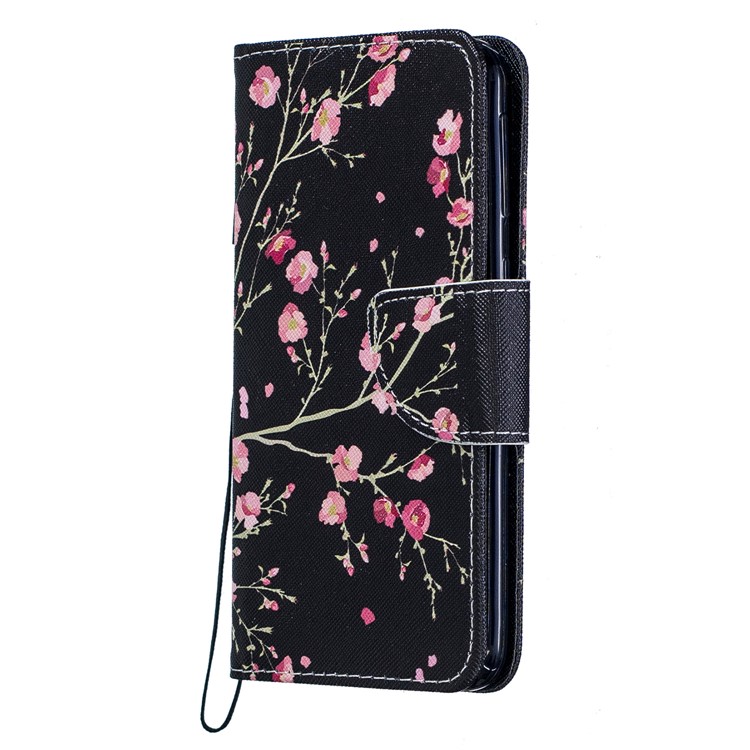 Modèle Impression de Portefeuille en Cuir Pour Samsung Galaxy A40 - Fleurs Vives