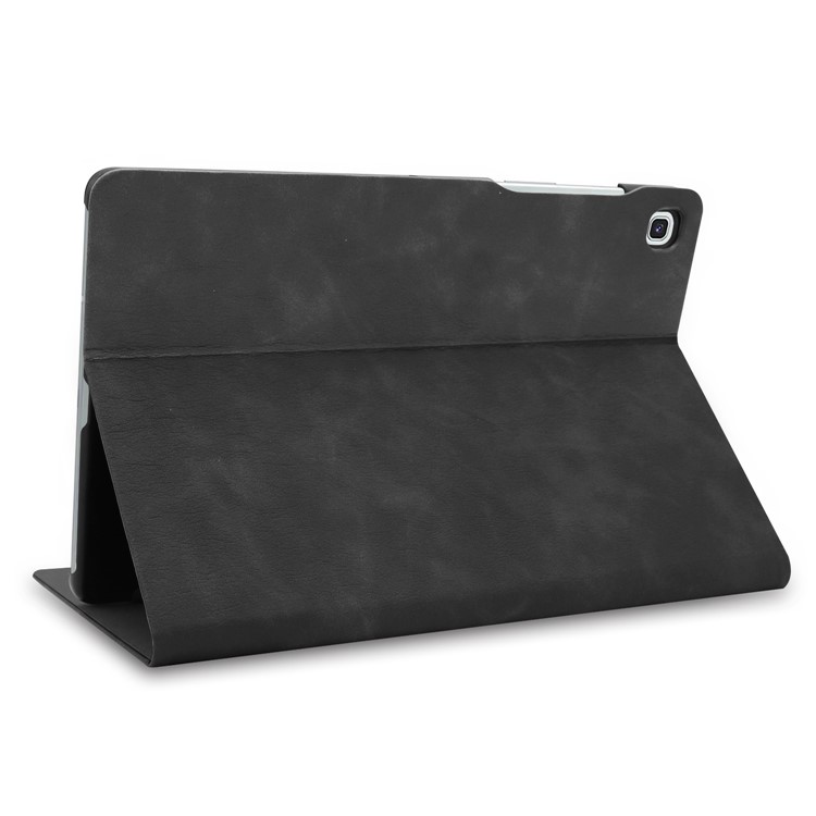 Auto-wake/seep Leather Stand Smart Protector Shell for Samsung Galaxy Tab S5e SM-T720 - Black-5