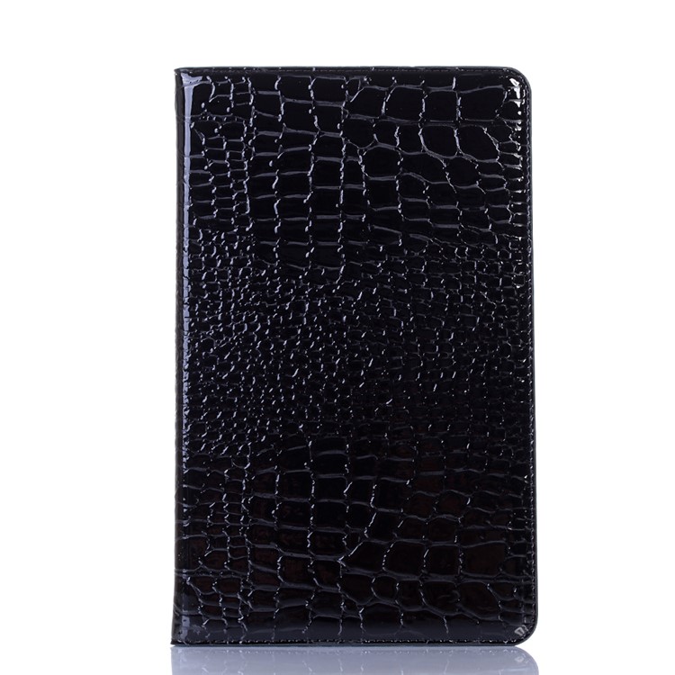 Crocodile Skin Wallet Stand Leather Tablet Case for Samsung Galaxy Tab A 10.1 (2019) T510/T515 - Black-1