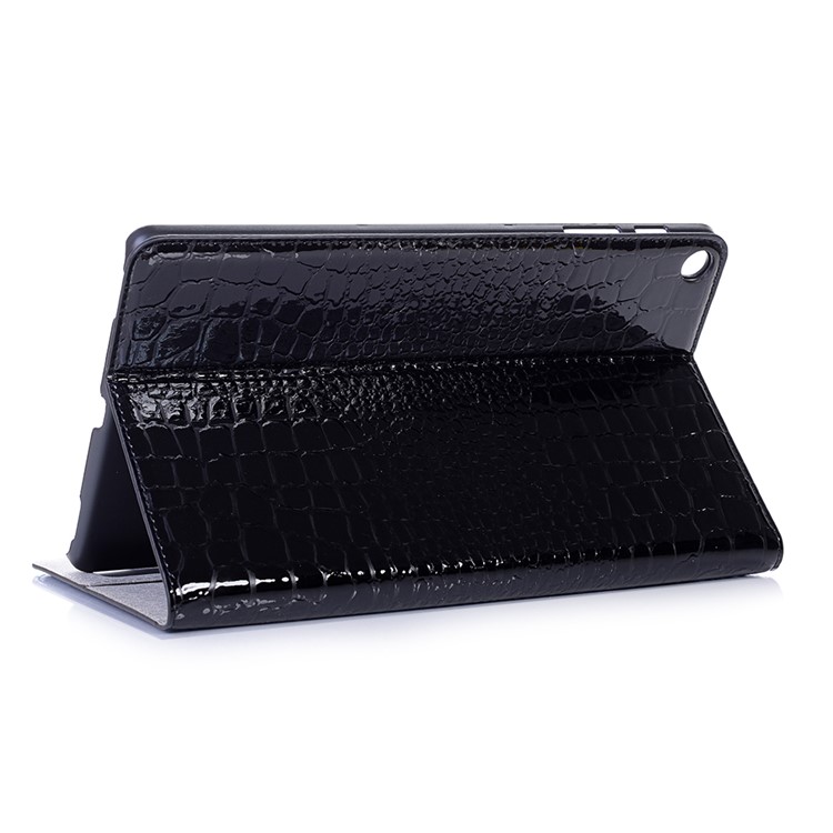 Crocodile Skin Wallet Stand Leather Tablet Case for Samsung Galaxy Tab A 10.1 (2019) T510/T515 - Black-5