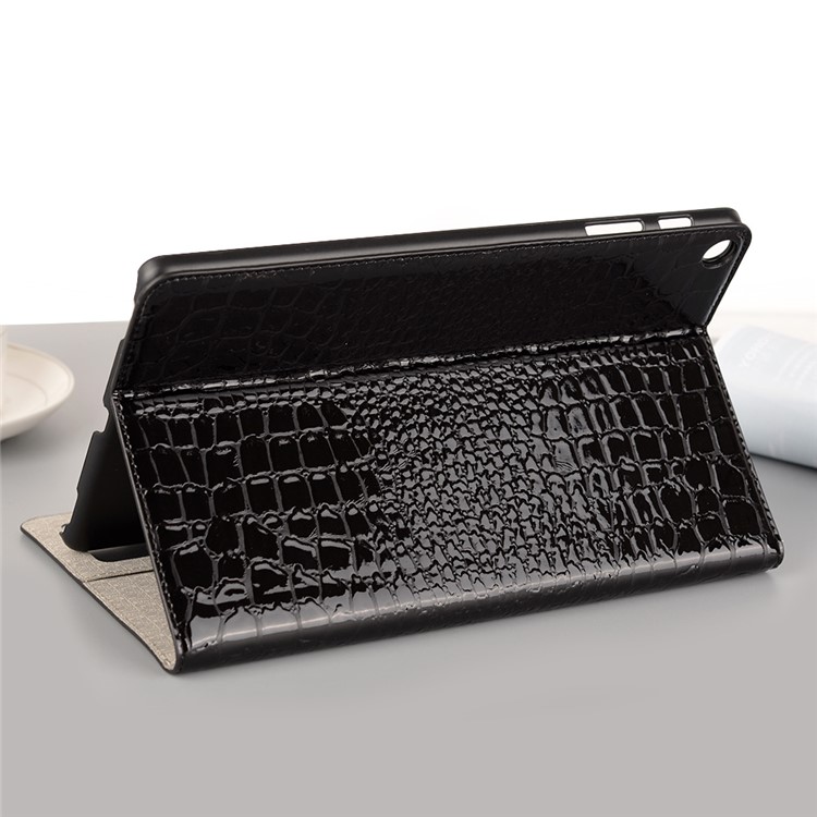 Crocodile Skin Wallet Stand Leather Tablet Case for Samsung Galaxy Tab A 10.1 (2019) T510/T515 - Black-7