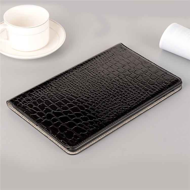 Crocodile Skin Wallet Stand Leather Tablet Case for Samsung Galaxy Tab A 10.1 (2019) T510/T515 - Black-8