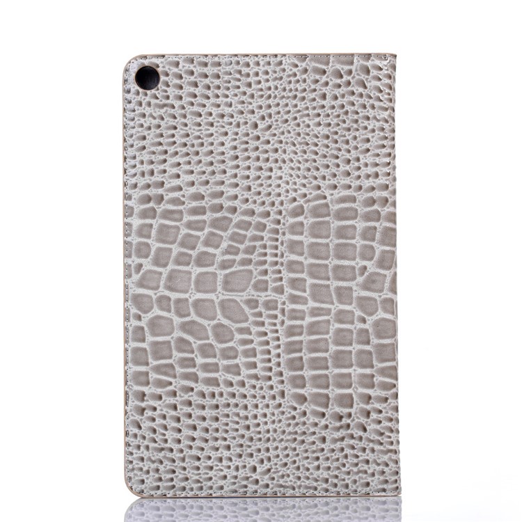 Crocodile Skin Wallet Stand Leather Tablet Case for Samsung Galaxy Tab A 10.1 (2019) T510/T515 - Grey-2