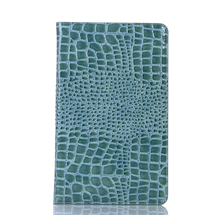 Crocodile Skin Wallet Stand Leather Tablet Case for Samsung Galaxy Tab A 10.1 (2019) T510/T515 - Blue-1
