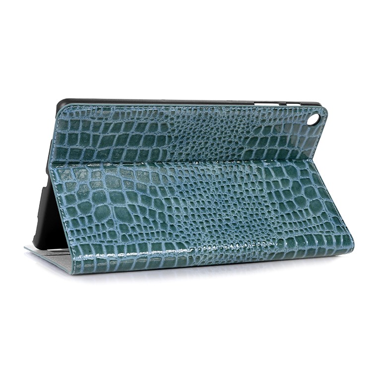 Crocodile Skin Wallet Stand Leather Tablet Case for Samsung Galaxy Tab A 10.1 (2019) T510/T515 - Blue-5