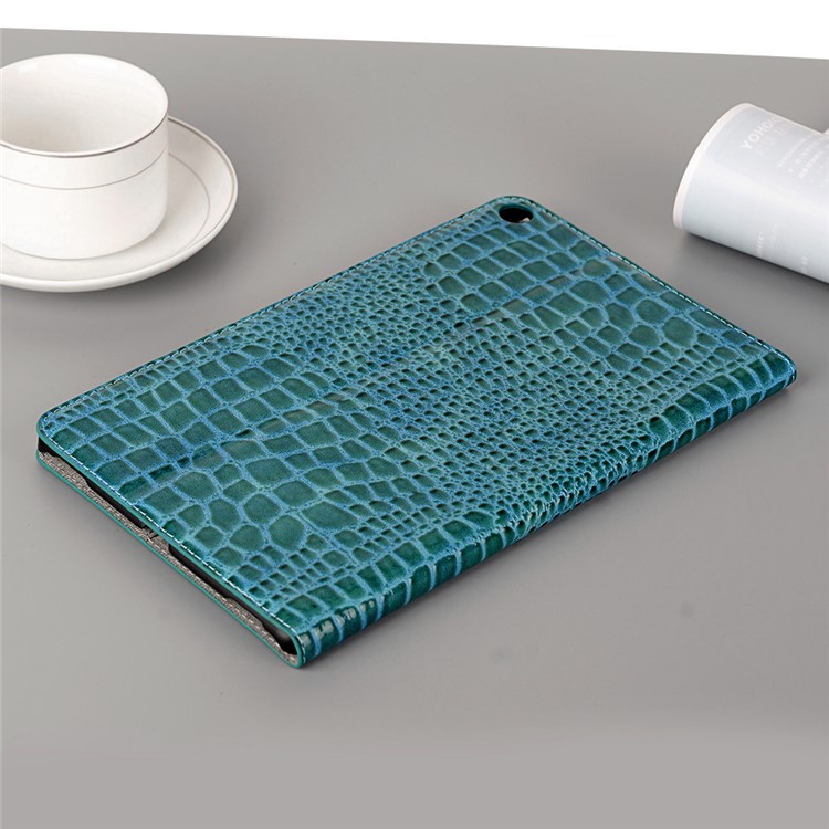 Crocodile Skin Wallet Stand Leather Tablet Case for Samsung Galaxy Tab A 10.1 (2019) T510/T515 - Blue-8