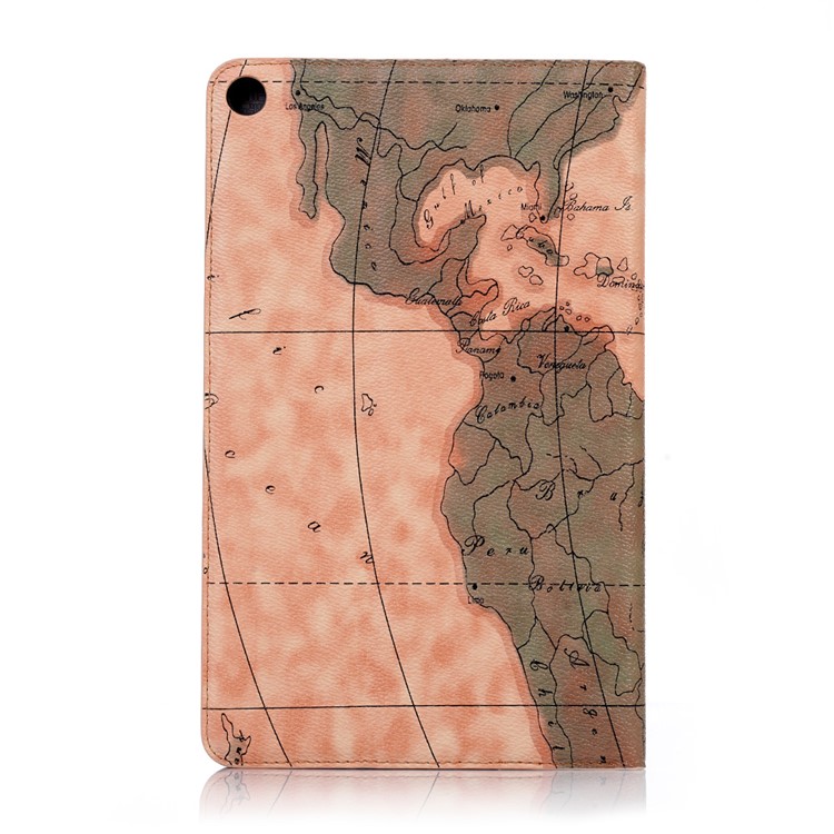 Map Pattern Printing Wallet Stand Leather Tablet Case for Samsung Galaxy Tab A 10.1 (2019) T510/T515 - Beige-2