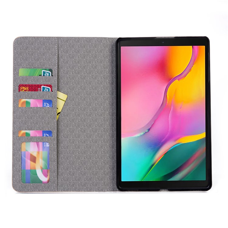 Map Pattern Printing Wallet Stand Leather Tablet Case for Samsung Galaxy Tab A 10.1 (2019) T510/T515 - Beige-3