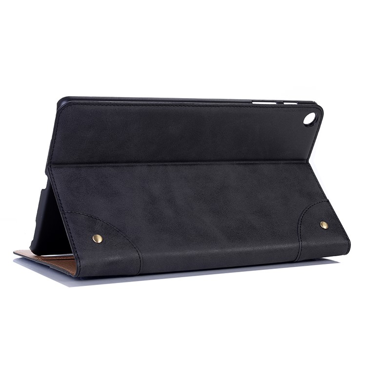 Retro PU Leder Tablet Hülle Mit Brieftasche Für Samsung Galaxy Tab A 10.1 (2019) T510/T515 - Schwarz-5