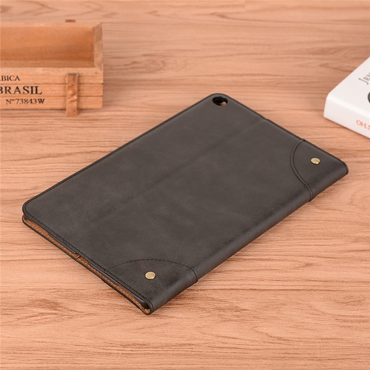 Case de Tableta de Cuero Retro PU Con Soporte de Billetera Para Samsung Galaxy Tab A 10.1 (2019) T510/T515 - Negro