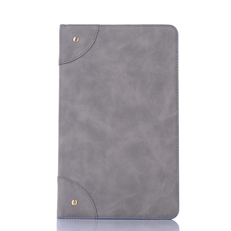 Custodia Per Tablet In Pelle PU Retro Con Supporto Portafoglio Per Samsung Galaxy Tab A 10.1 (2019) T510 / T515 - Grigio-1